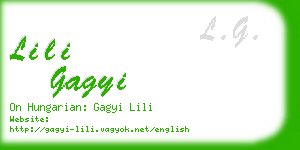 lili gagyi business card